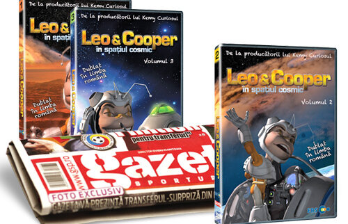 Azi, cu Gazeta Sporturilor, ai al doilea DVD al seriei ”Leo şi Cooper în spaţiul cosmic”!