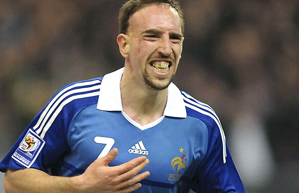 Franck Ribery este cel mai bine plătit sportiv francez