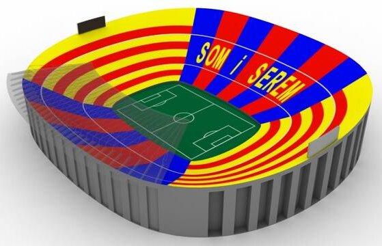 Gata de El Clasico» Fanii Barcelonei primesc Realul cu un mozaic special: ”Sîntem şi vom fi”