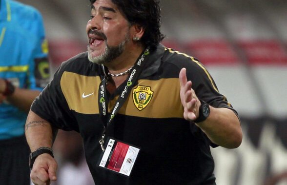 A dispărut duşmanul » Maradona, mereu în conflict cu Olăroiu, a fost dat afară de la Al Wasl!