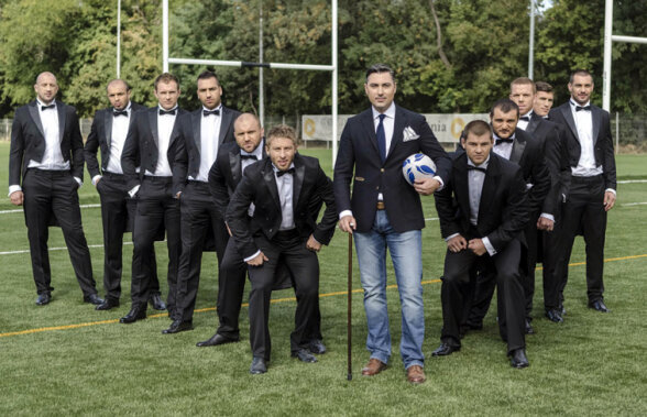 FOTO Gentlemani pe teren » Componenţii naţionalei de rugby au fost îmbrăcaţi de designerul Casei Regale