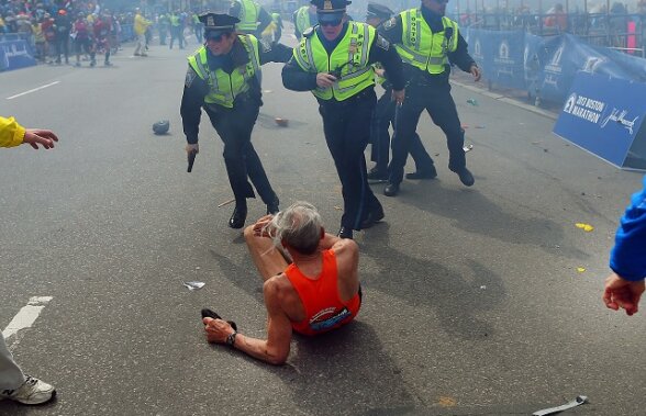 Picioarele i s-au frînt... » Theodor Jumătate despre o imagine incredibilă de la maratonul Bostonului