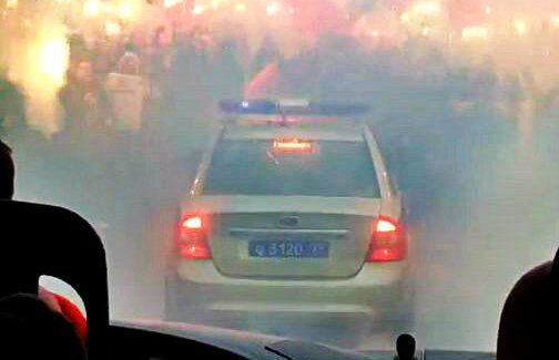 VIDEO Atmosferă senzaţională înainte de derby-ul Spartak - Lokomotiv » Jucătorii au filmat din autocar încurajările incendiare ale fanilor