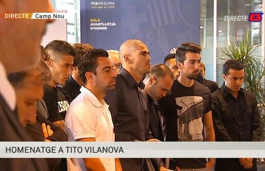 Omagiu pentru Tito Vilanova » Jucătorii Barcelonei, în lacrimi la Camp Nou