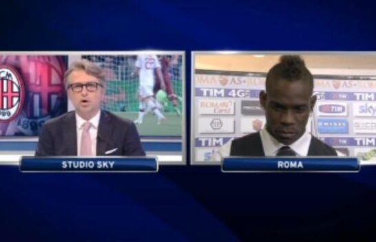 VIDEO Mario Balotelli s-a enervat şi a dat de pămînt cu moderatorul de la Sky Sport: "Nu mai vorbi, că nu te pricepi la fotbal!"