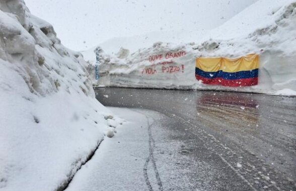 FOTO Imagini brutale din Turul Italiei! Ce îndură cicliştii: zăpadă, asfalt ud, temperaturi sub 0 grade