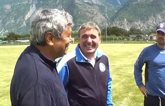 VIDEO Întîlnire de senzaţie între Mircea Lucescu şi Gică Hagi » În formă, "Regele" a parat glumele lui Il Luce :D