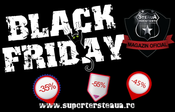 Steaua intră în febra "Black Friday" » Suporterii îşi pot cumpăra tot felul de produse la preţuri accesibile