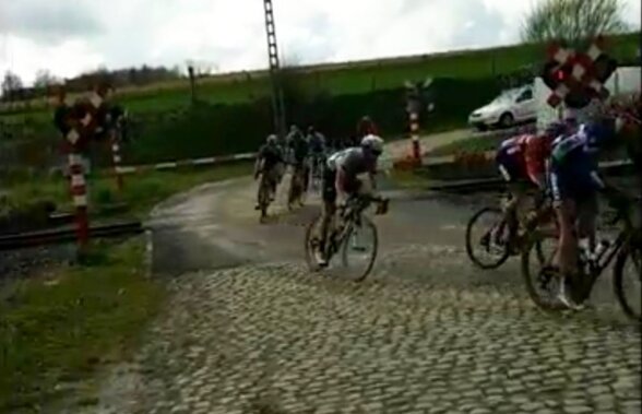 VIDEO La 3 secunde de tragedie! După Paris-Roubaix, un alt incident cu un tren în ciclism 