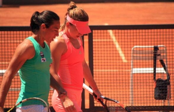 Simona Halep și Francesca Schiavone au pierdut în optimile de finală ale probei de dublu de la Roma