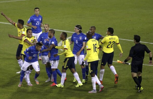 VIDEO și FOTO Continuă surprizele la Copa America » Columbia a învins Brazilia! Jucătorii și-a pierdut cumpătul, iar Neymar a fost eliminat