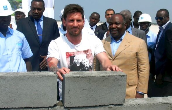 FOTO Messi a pus mîna la treabă pentru construirea unui stadion în Gabon