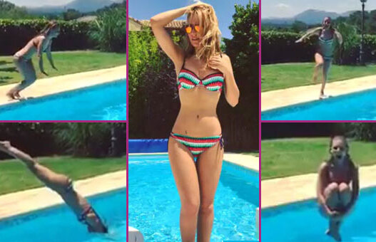 VIDEO Iubita lui De Gea face plonjoane sexy în piscină! Edurne speră ca David să revină cît mai repede în Spania