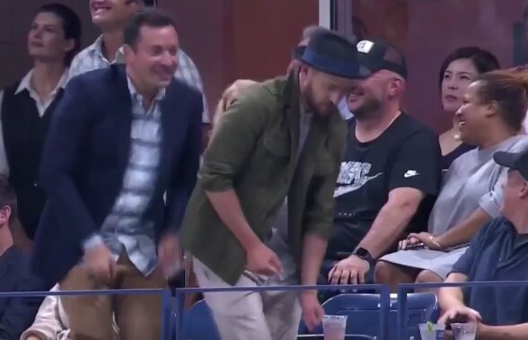 VIDEO Cel mai tare moment din meciul lui Federer a venit din tribune! "Nebunia" făcută de Jimmy Fallon și Justin Timberlake