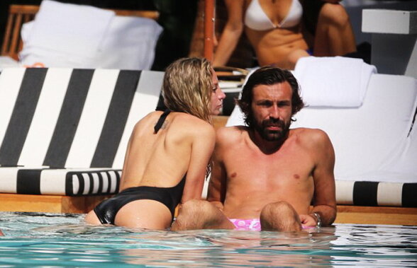 GALERIE FOTO » Iubita lui Pirlo, incendiară pe plaja din Miami