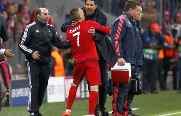 VIDEO+FOTO Tensiune extremă la Bayern - Atletico » Simeone și-a îmbrâncit un colaborator + Ribery l-a ținut pe antrenor să nu sară la bătaie