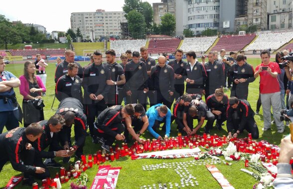 UPDATE VIDEO și FOTO Arena din Ștefan cel Mare s-a transformat în loc de pelerinaj » Steaua, Dinamo și Rapid au venit la stadion pentru a aprinde o lumânare în memoria lui Ekeng