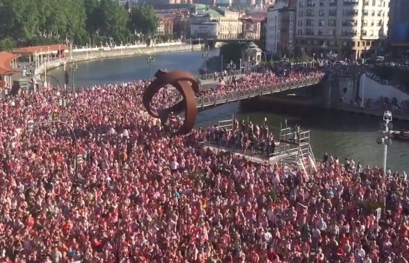 VIDEO Girl power » Echipa feminină de fotbal a lui Athletic Bilbao a câștigat campionatul, iar fanii au făcut spectacol pe străzi