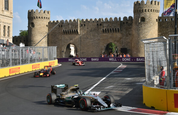 Mai rapid ca vântul azerilor! Nico Rosberg a ieșit victorios în prima cursă din istorie desfășurată la Baku