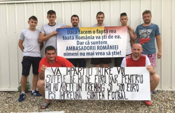 FOTO Se înmulțesc contestatarii pentru FRF! Naționala de fotbal a oamenilor fără adăpost iese la atac: "Vă împărțiți între voi sutele de mii de euro"