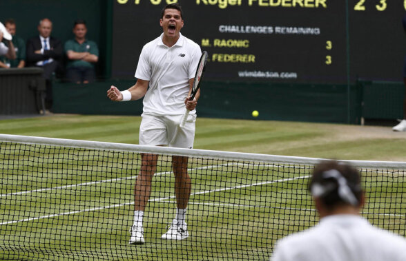 Ziua lui Milos » Raonic l-a învins pe Federer și s-a calificat în finala de la Wimbledon