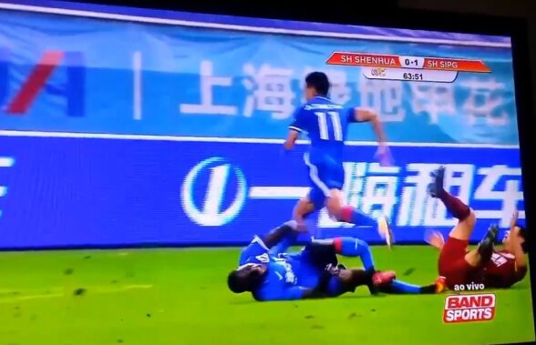 VIDEO Golgeterul distrus! Demba Ba a suferit o fractură oribilă în derbyul Shanghaiului