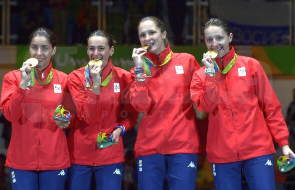 FOTO » FANTASTIC!!! Suntem mândri de voi!!! A venit prima medalie și e DE AUR: ”Tricolorele” de la spadă au învins campioana olimpică și mondială, China!