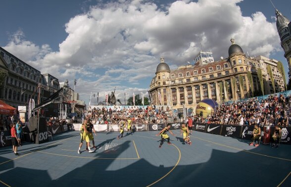 A fost spectacol sâmbătă noapte în Piața Universității! Turneul 3x3 Bucharest Challenger are loc și duminică începând cu ora 17:00