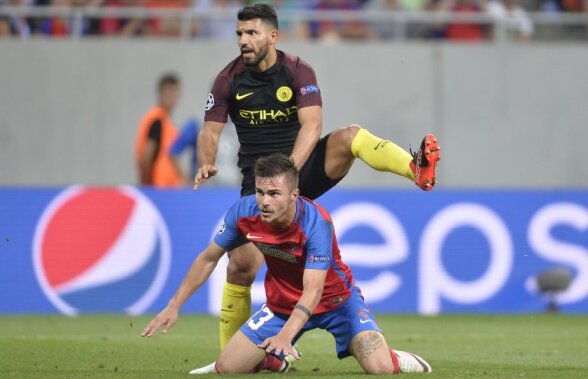 Toșca, fractură! Un duel cu Aguero l-a scos pe fundașul Stelei din primul 11 cu Dinamo