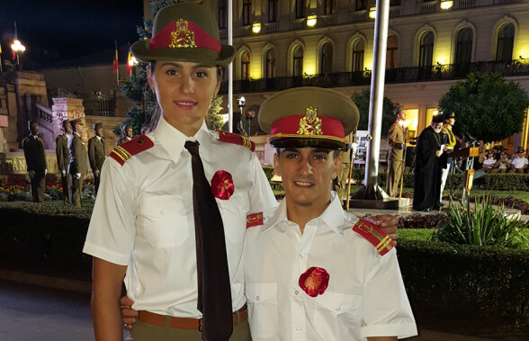 Servim Patria! Roxana Cogianu și Marian Drăgulescu au reprezentat clubul Steaua la o ceremonie militară