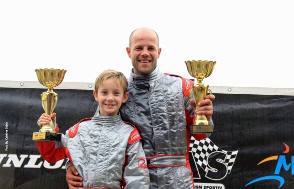 Victorie în familie. Tată și fiu, campioni naționali la karting în aceeași zi