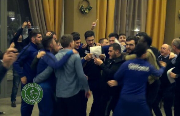 VIDEO Uitați de "Steaua e numai una"! Melodia pe care au sărbătorit fotbaliștii Viitorului primul loc la finalul anului