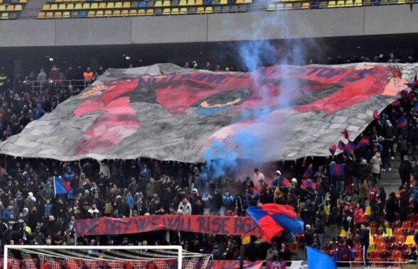 FOTO Steliștii nu s-au înghesuit la derby, dar au fost puși pe ironii! Trei mesaje prin care i-au atacat pe "câini"