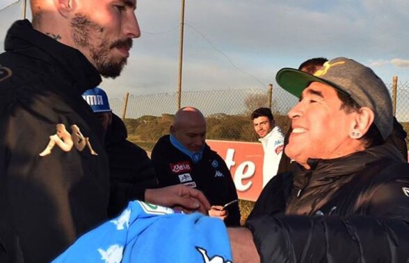 Diego a declanșat nebunia la Napoli: Chiricheș a fost singurul care a ratat vizita lui Maradona