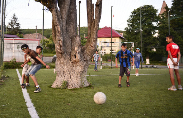 După copacul-fundaș, avem stâlpul-atacant! :) Chiar pe terenul de antrenament al unei echipe din Liga 1