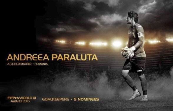 Performanță remarcabilă! Andreea Părăluță, portarul lui Atletico Madrid, a fost nominalizată pentru echipa ideală din 2016