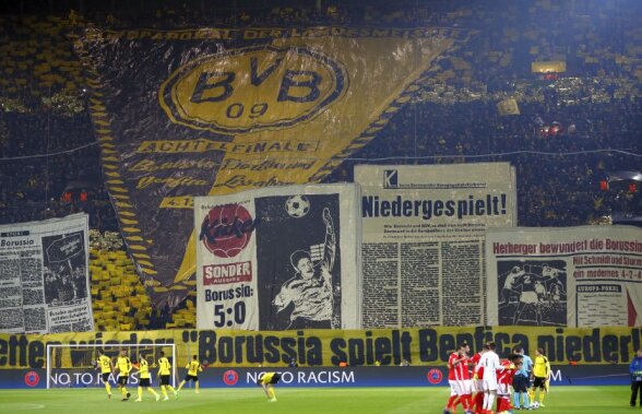 FOTO Reprezentație de gală la Dortmund, pe teren și în tribune » Cum și-au "legat" nemții supercoregrafia de scorul cu Benfica