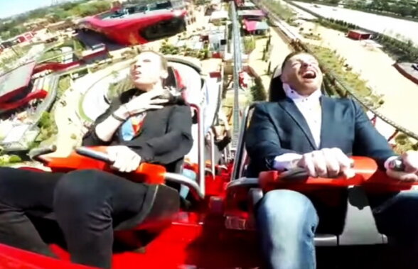 VIDEO Imagini incredibile dintr-o cursă de roller coaster. Un bărbat este plin de sânge!