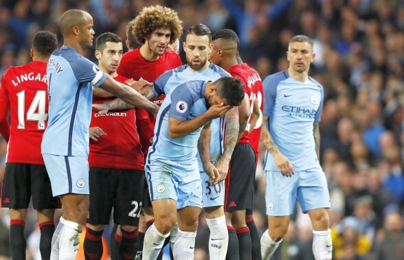 VIDEO Mourinho îl scuză pe Fellaini, după încă un roșu: "E vina lui Aguero! Nu avea nici capul spart, nici nasul rupt!"