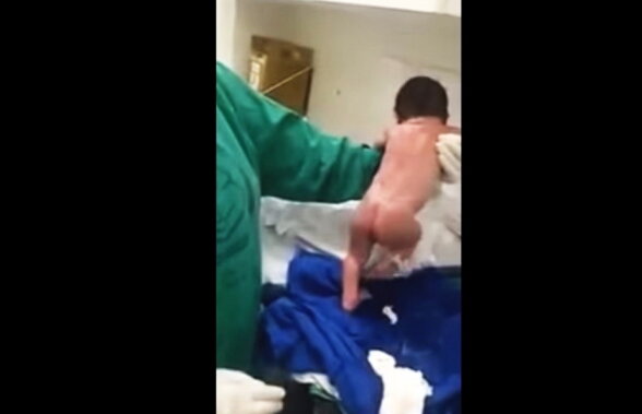 VIDEO Nu credeai că există așa ceva. Un nou-născut poate să mergă!