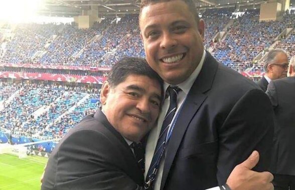 Maradona și Ronaldo, îmbrățișați pentru o imagine magică! Și un regret: "Noi lipsim astăzi"