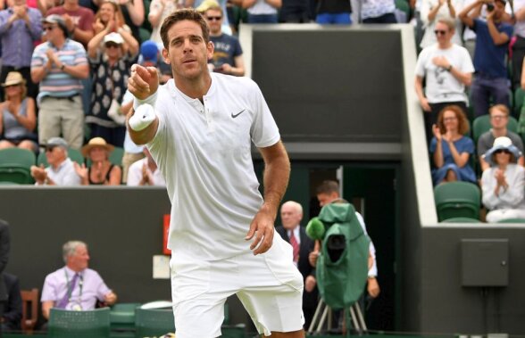 WIMBLEDON. Surpriză la Wimbledon: Juan Martin Del Potro, eliminat de numărul 589 mondial! Urmează o înfruntare cu Novak Djokovici