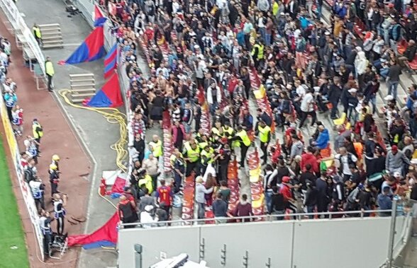 VIDEO+FOTO Incidente în peluza celor de la FCSB » Doi fani au fost dați afară din stadion