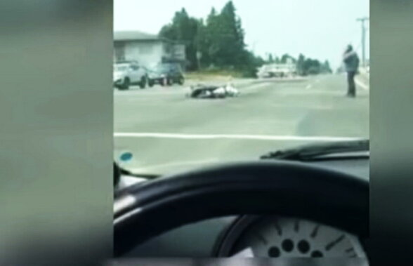 VIDEO Scene uluitoare! A fost întrerupt traficul după ce un cadavru a căzut dintr-o mașină