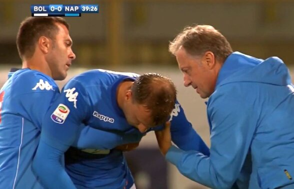 VIDEO Napoli se impune la Bologna, 3-0, și urcă pe podium! Accidentare serioasă pentru Vlad Chiricheș