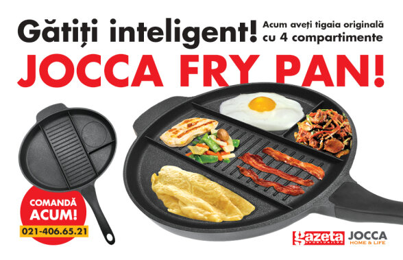 Acum aveți tigaia originală cu 4 compartimente FRY PAN de la Jocca!