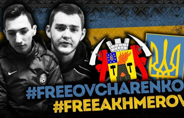 "Ar fi un miracol să scape!" Doi fani ucraineni, condamnați la 17 și 13 ani de închisoare pentru arderea unui steag separatist. Se anunță proteste și marșuri de proporții