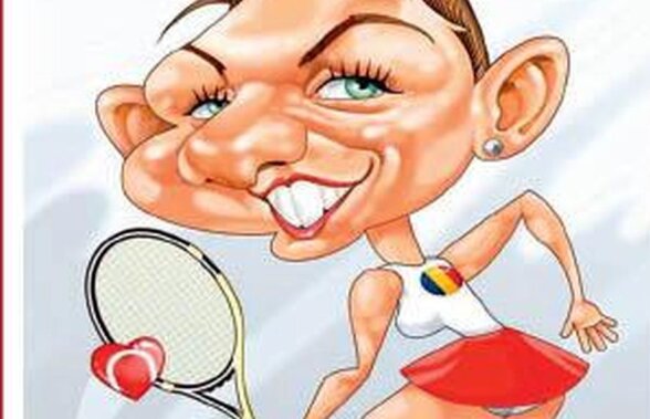 GALERIE FOTO Simona Halep, studiu de caz pentru caricaturiștii din întreaga lume » Expoziție inedită, azi, la București