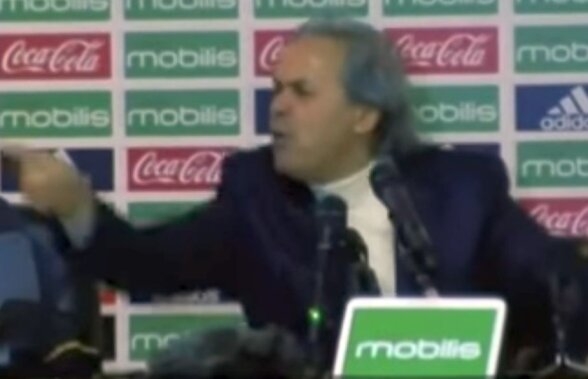 VIDEO Selecționerul algerian și-a ieșit din minți la conferință: "Ești dușmanul echipei naționale! Taci! Taci! Taci! Taci!"