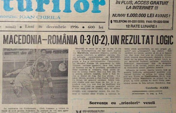 VIDEO Azi în Sport: Ziua în care Gică Popescu a reușit hattrick cu Macedonia